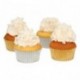 Décorations en sucre FunCakes flocons de neige blanc 6 pièces