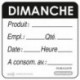 Etiquettes DLC « dimanche » noir (lot de 500)