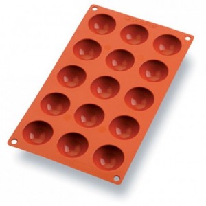 Silicone mould Gastroflex 15 half spheres Ø 43 mm