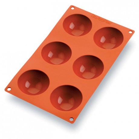 Silicone mould Gastroflex 6 half spheres Ø 70 mm