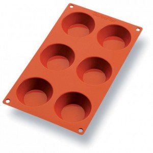 Silicone mould Gastroflex 6 tatin tarts Ø 75 mm