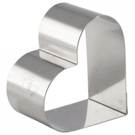 Nonnette coeur en inox 80 x 70 x 45 mm (lot de 4)