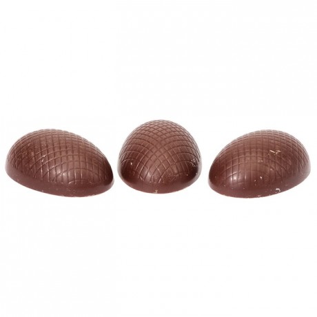 Chocolate mould polycarbonate 45 half eggs striated