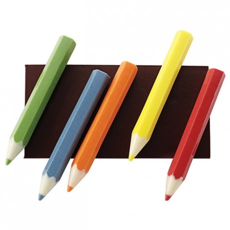 Chocolate mould polycarbonate 10 half pencils