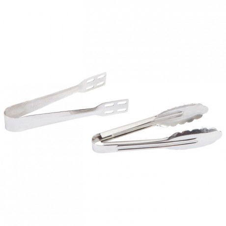 Mini tongs stainless steel L 115 mm