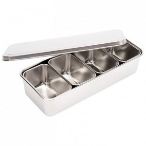 Set de 5 bacs mise en place inox