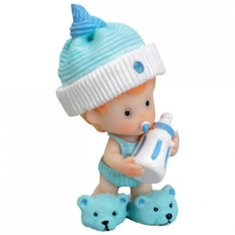 Bébé bonnet bleu debout (lot de 4)