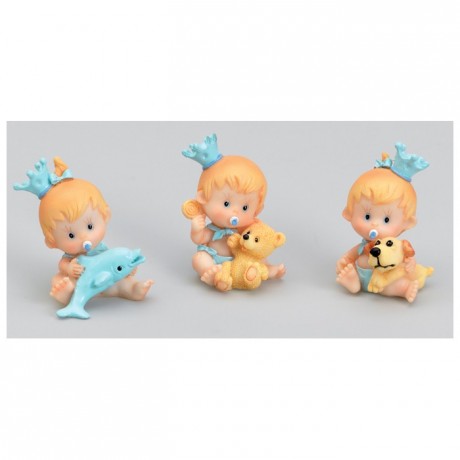 Bébé jouet bleu (lot de 6)