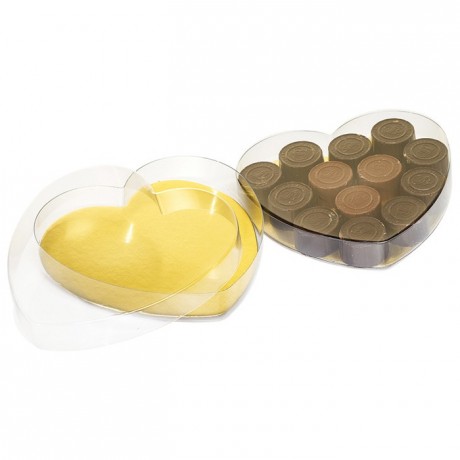 Heart-shaped box PVC Ø 130 mm (10 pcs)