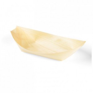 Barquette bateau bois compostable 5 cL (lot de 1000)