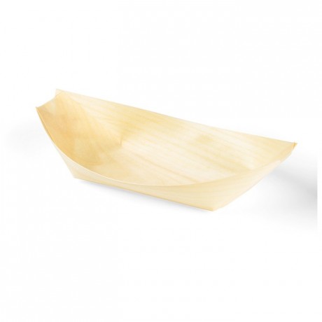 Barquette bateau bois compostable 5 cL (lot de 1000)