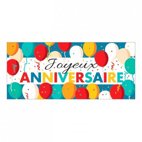 Décor azyme bande « Joyeux Anniversaire » (lot de 24)