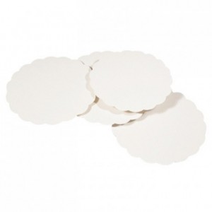 Rond festonné tout bois blanc Ø 210 mm (lot de 250)