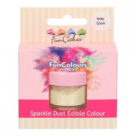 Paillettes alimentaires FunColours FunCakes Ivory Glow