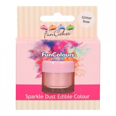 Paillettes alimentaires FunColours FunCakes Glitter Rose