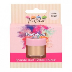 FunCakes Edible FunColours Sparkle Dust Golden Ginger