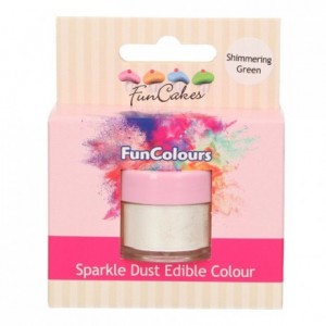 FunCakes Edible FunColours Sparkle Dust Shimmering Green