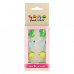 Décors en sucre FunCakes Dinosaures 8 pièces