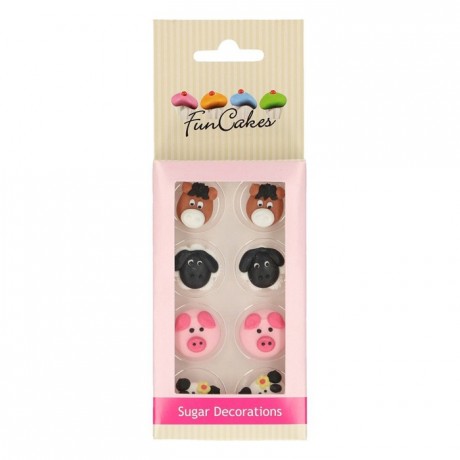 FunCakes Sugar Decorations Farm Animals Set/8