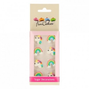 FunCakes Sugar Decorations Unicorn & Rainbow Set/8