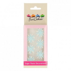 FunCakes Sugar Paste Decorations Snowflakes Set/6