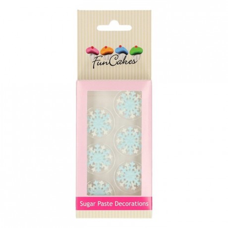 FunCakes Sugar Paste Decorations Snowflakes Set/6