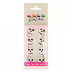 FunCakes Sugar Paste Decorations Skulls Set/8