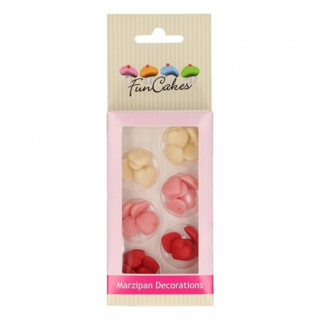 FunCakes Marzipan Decorations Hearts Small Assorti Set/30