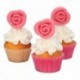 FunCakes Marzipan Decorations Roses Pink Set/6