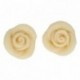 FunCakes Marzipan Decorations Roses White Set/6