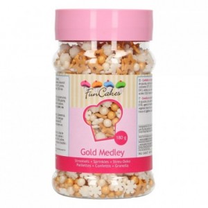 FunCakes Sprinkle Medley Gold 180g