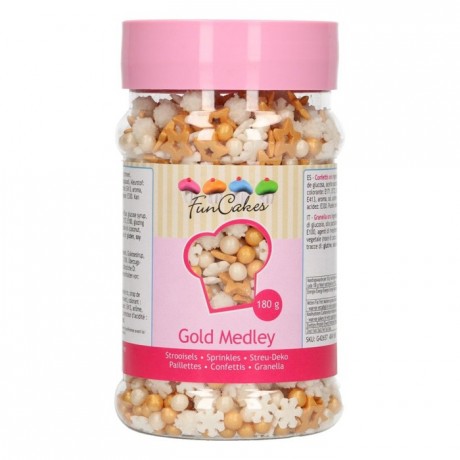 FunCakes Sprinkle Medley Gold 180g